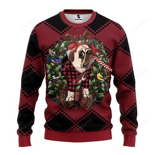 Nhl Phoenix Coyotes Pug Dog Ugly Christmas Sweater Adult 3D Funny Matching for family