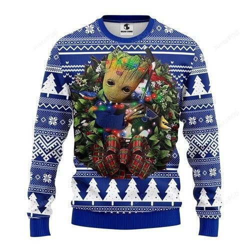 Nhl St. Louis Blues Groot Hug Ugly Christmas Sweater Adult 3D Funny Matching for family