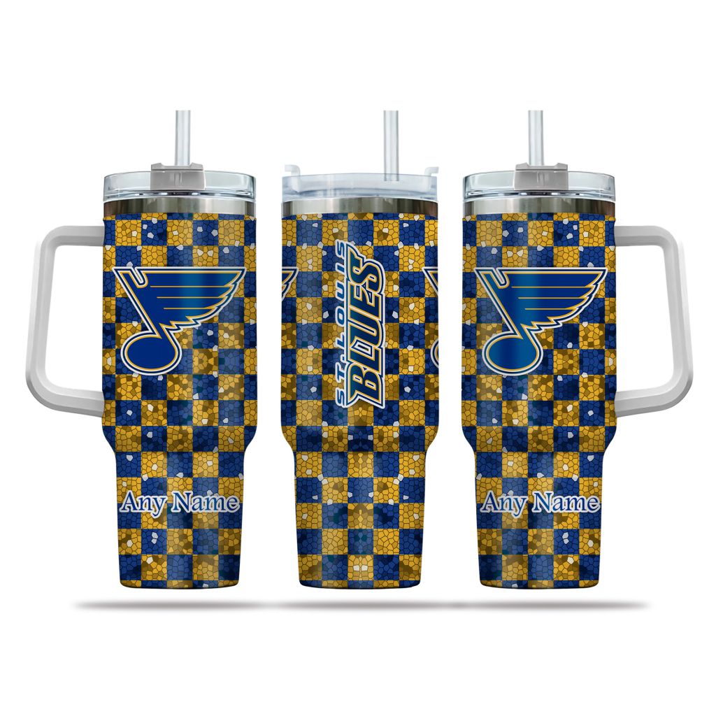 NHL St. Louis Blues Stained Glass Effect Custom Stanley Cup 40 oz 30 oz Tumbler With HandleTVC2301162
