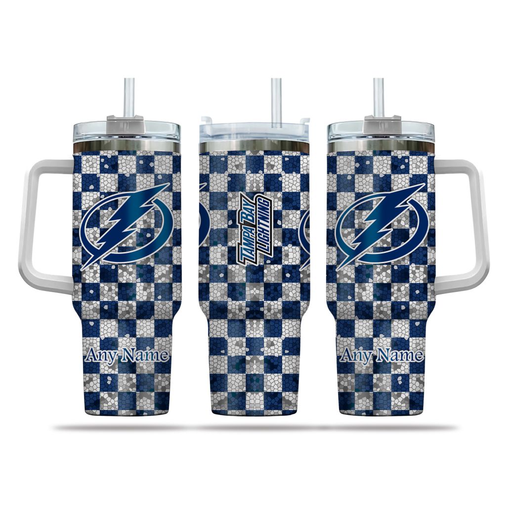 NHL Tampa Bay Lightning Stained Glass Effect Custom Stanley Cup 40 oz 30 oz Tumbler With HandleTVC2301162