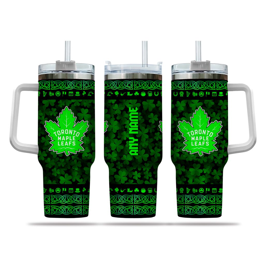NHL Toronto Maple Leafs Happy St. Patrickâ€™s Day Custom Stanley Cup 40 oz 30 oz Tumbler With HandleTVC2301163