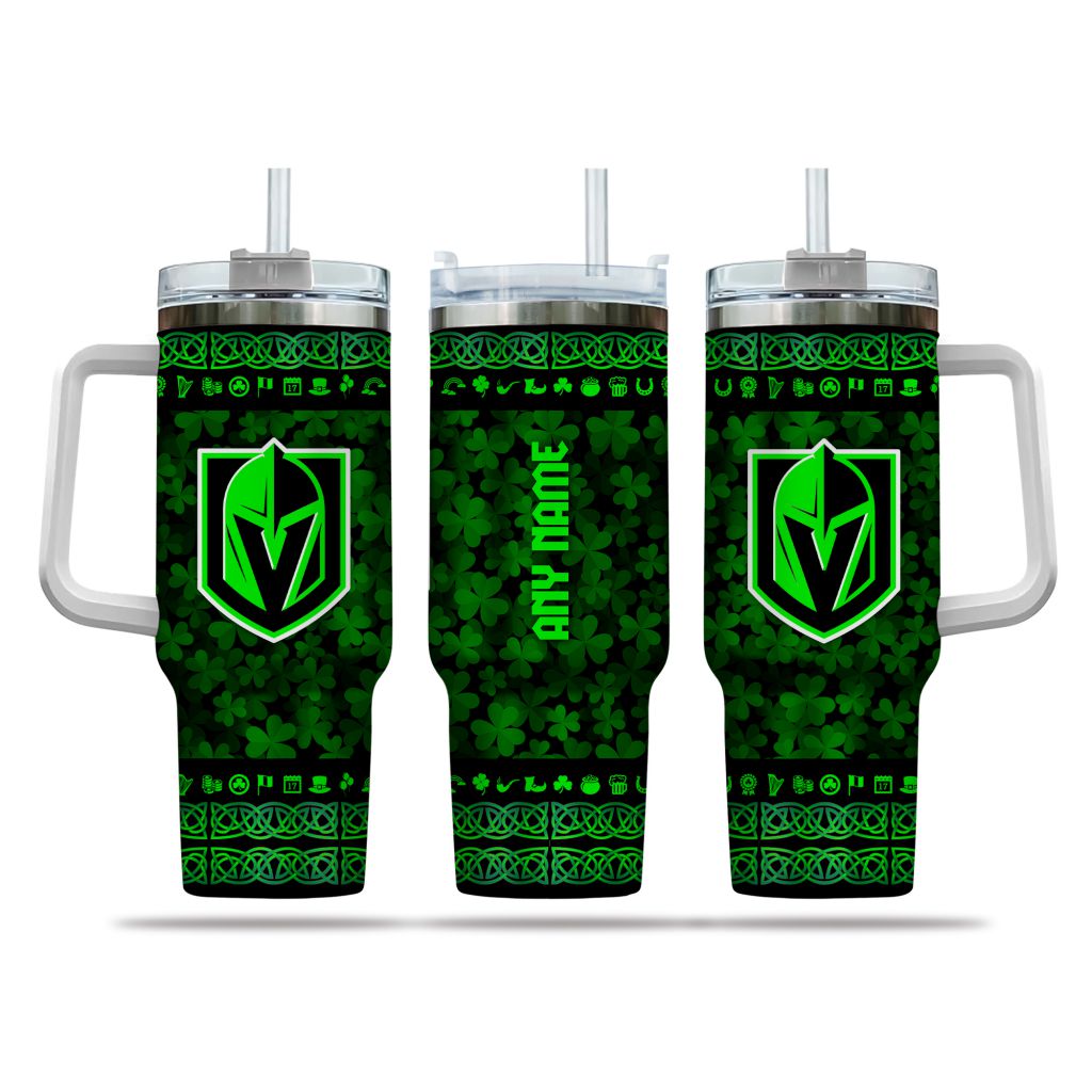 NHL Vegas Golden Knights Happy St. Patrickâ€™s Day Custom Stanley Cup 40 oz 30 oz Tumbler With HandleTVC2301163