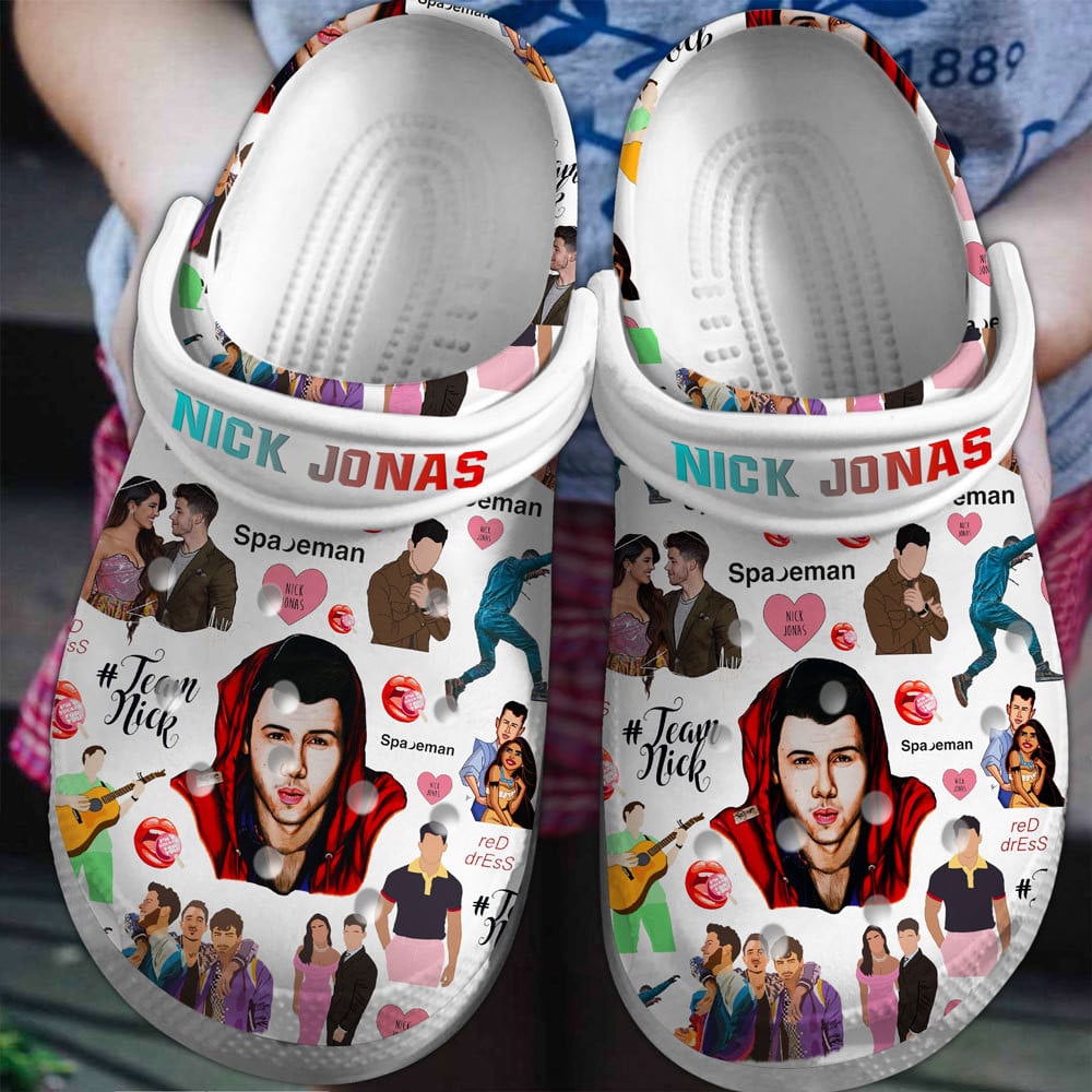 Nick Jonas Singer Music Crocs Crocband Clogs Shoes Comfortable For Men Women and Kids