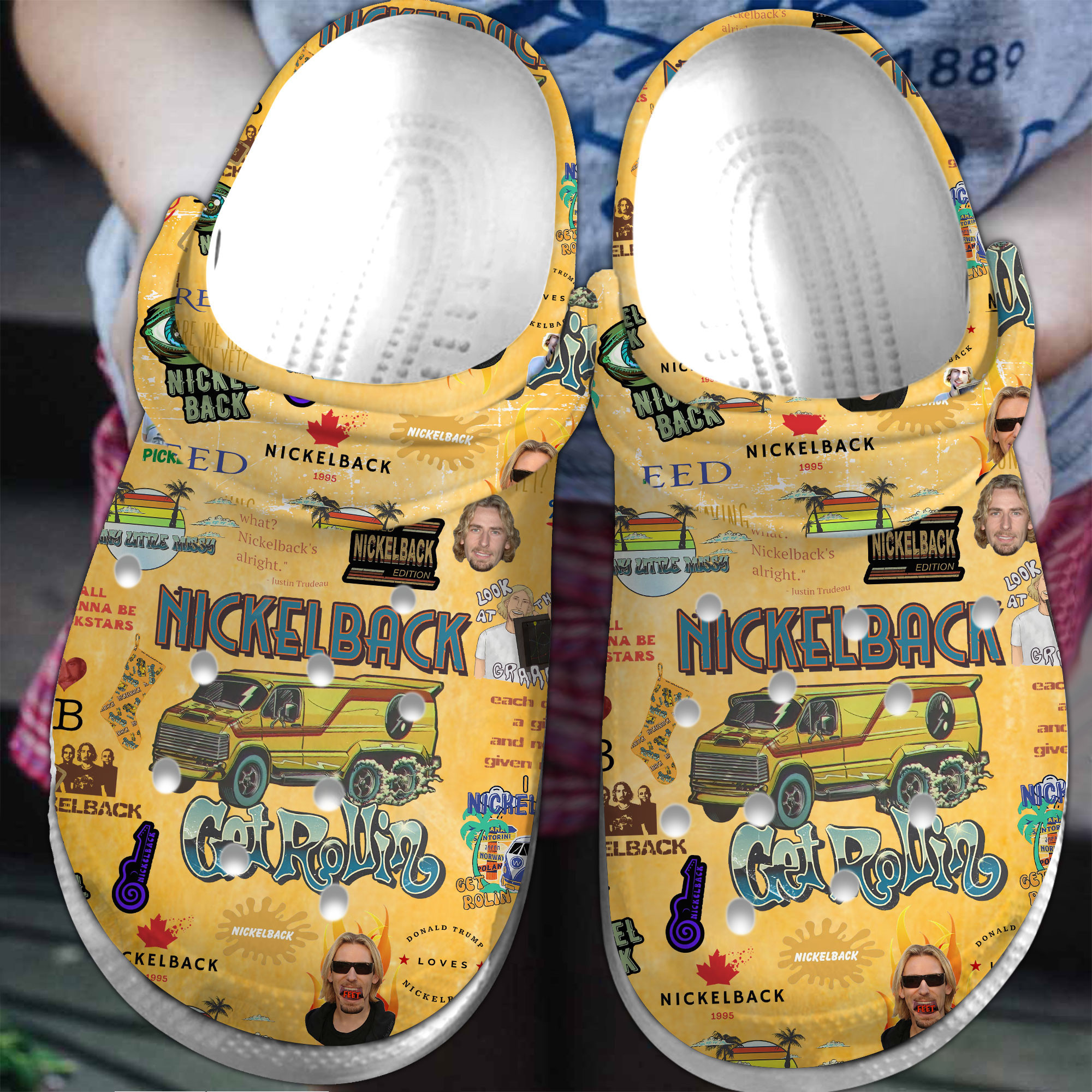 Nickelback Rock Band Music Crocs Crocband Clogs Shoes Comfortable For Men Women and Kids