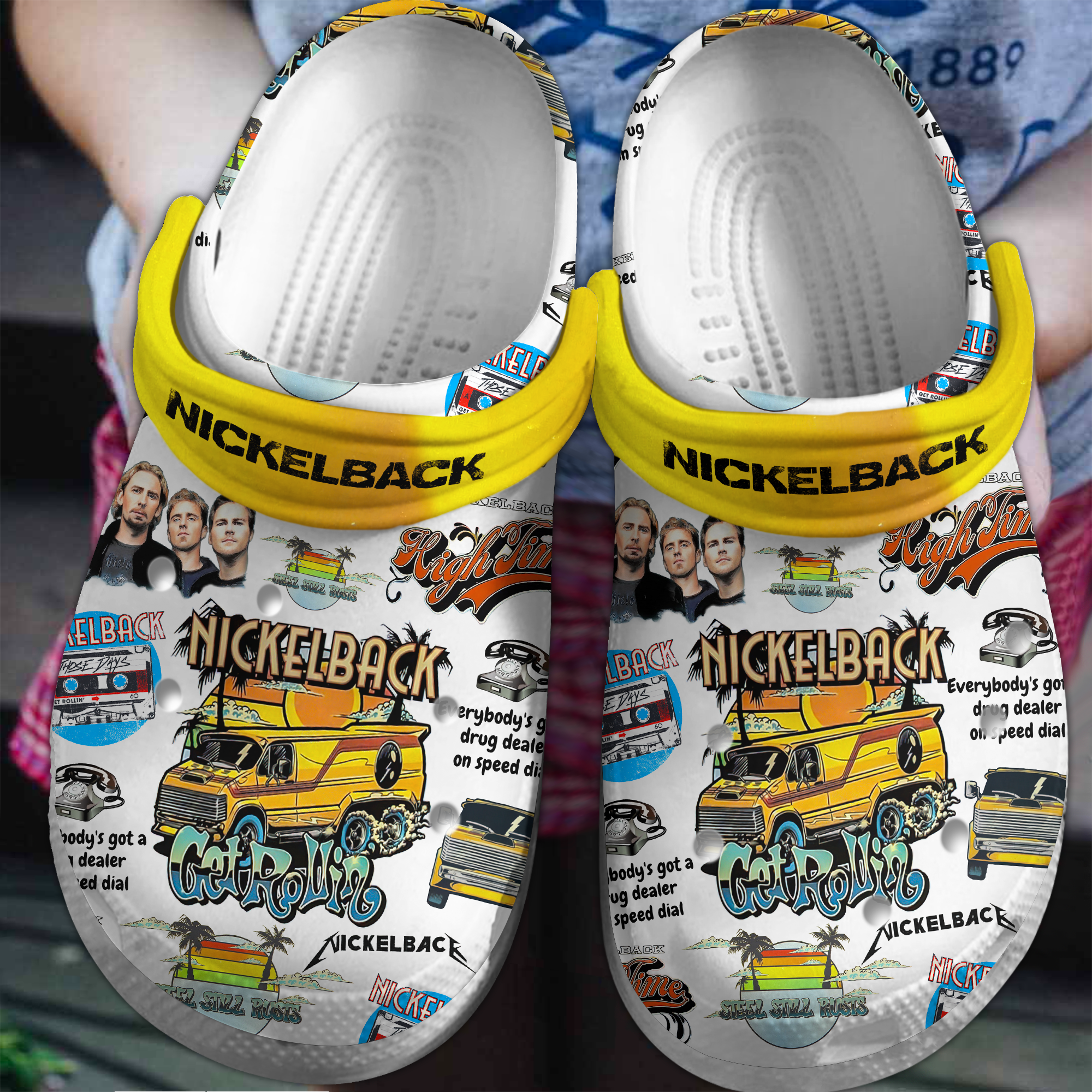 Nickelback Rock Band MusicCrocs Crocband Clogs Shoes Comfortable For Men Women and Kids