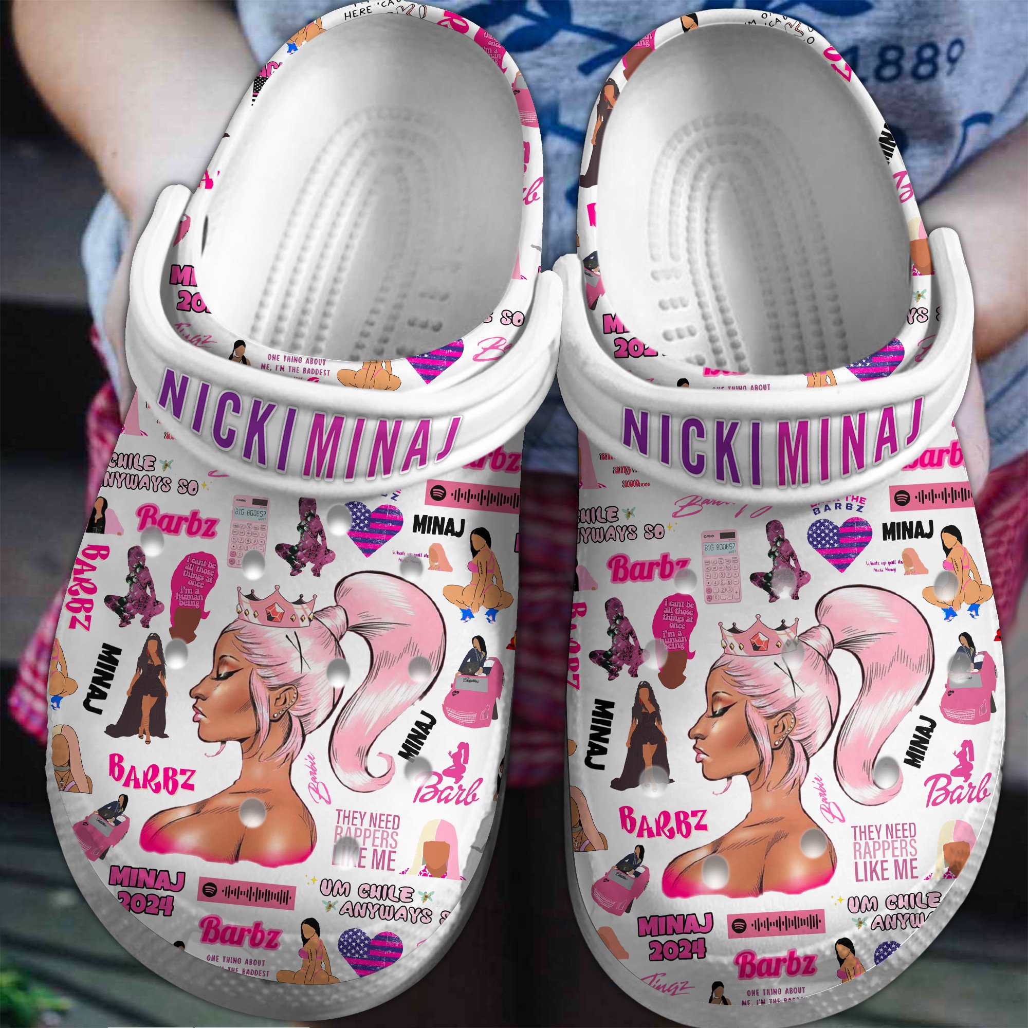 Nicki Minaj Music Crocs Crocband Clogs Shoes Comfortable For Men Women and Kids