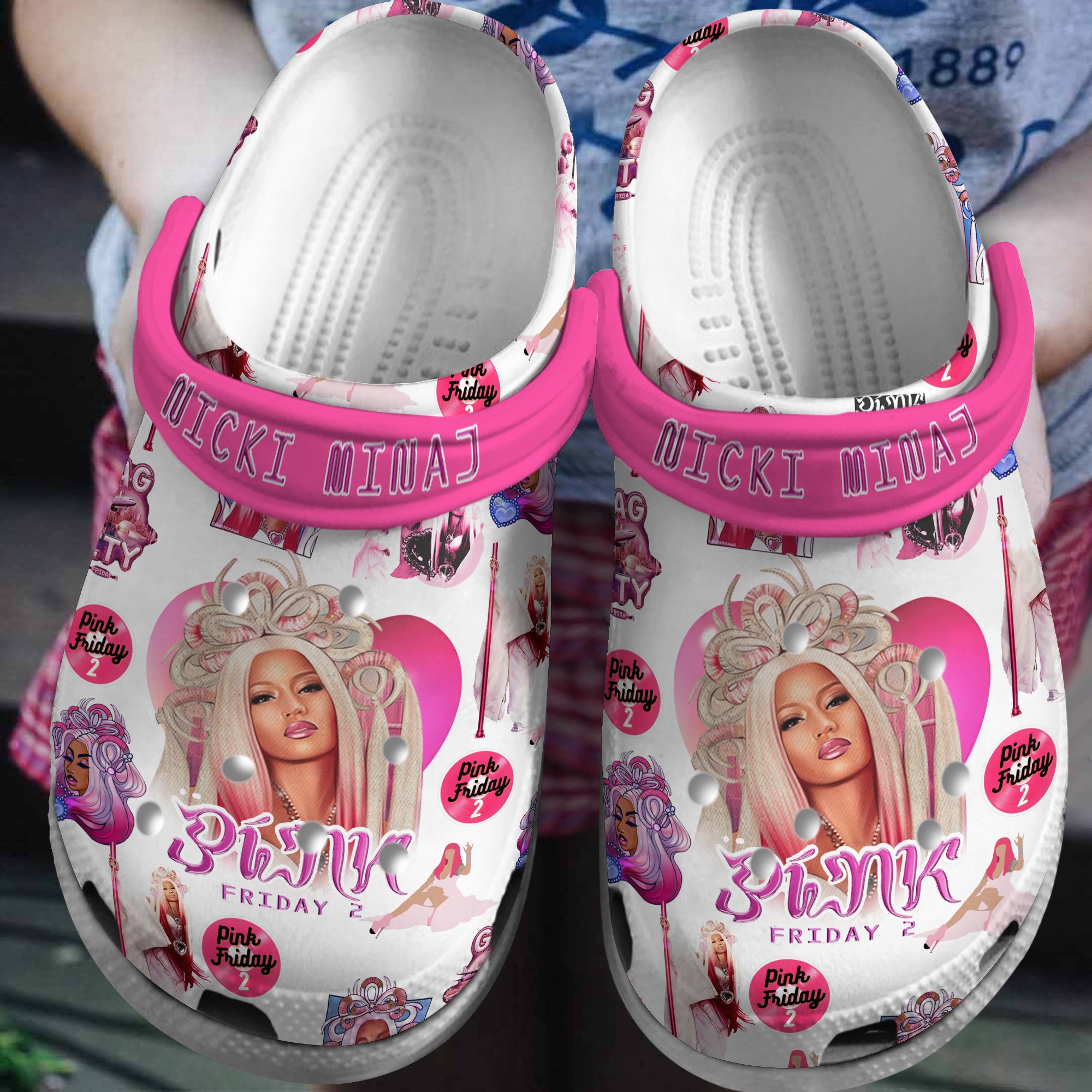 Nicki Minaj Music Crocs Crocband Clogs Shoes Comfortable For Men Women and Kids