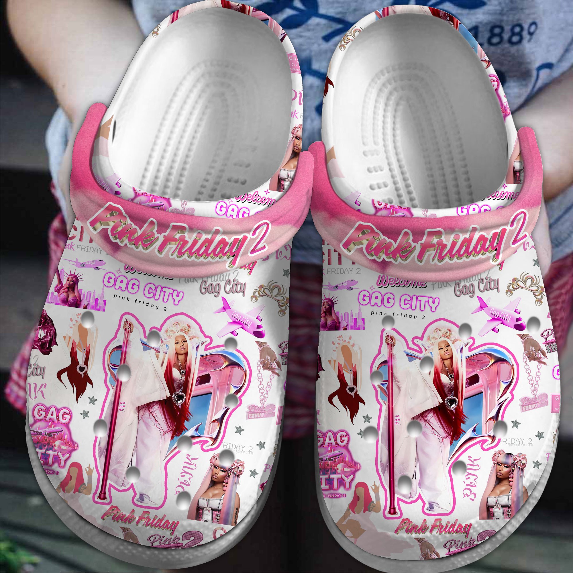 Nicki Minaj Music Crocs Crocband Clogs Shoes Comfortable For Men Women and Kids