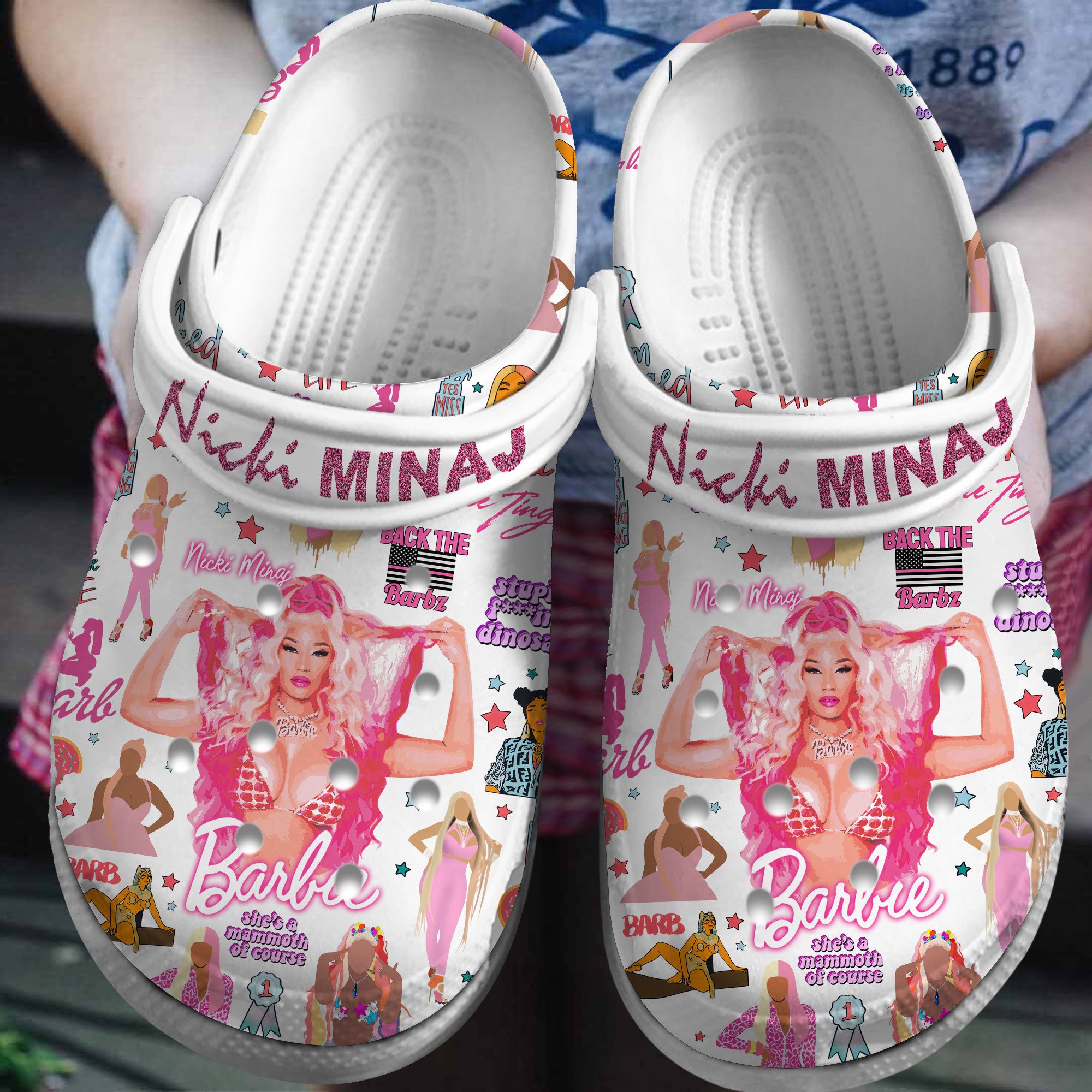 Nicki Minaj Music Crocs Crocband Clogs Shoes Comfortable For Men Women and Kids