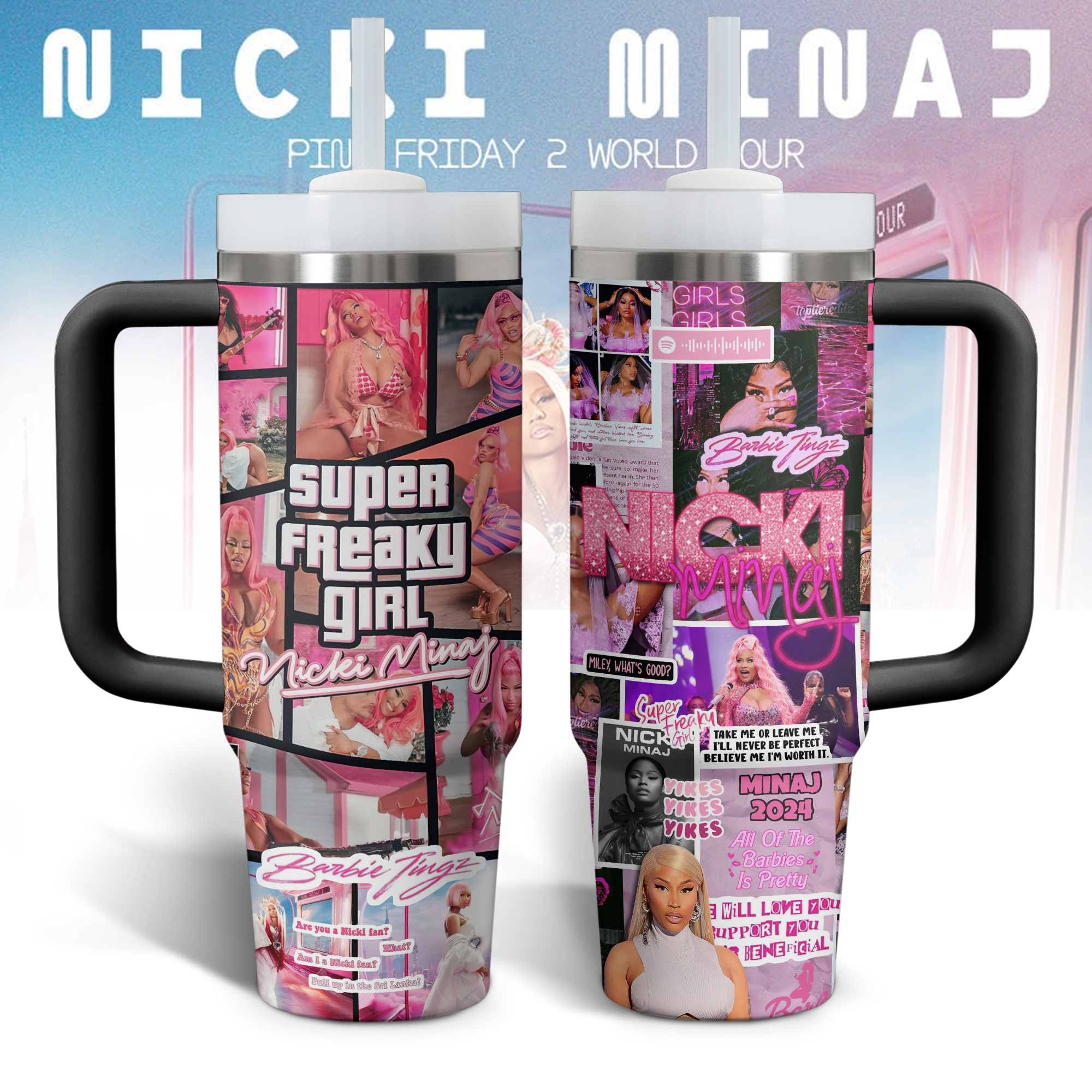 Nicki Minaj Music Custom Stanley Cup 40 oz 30 oz Tumbler With HandleTVC2301524