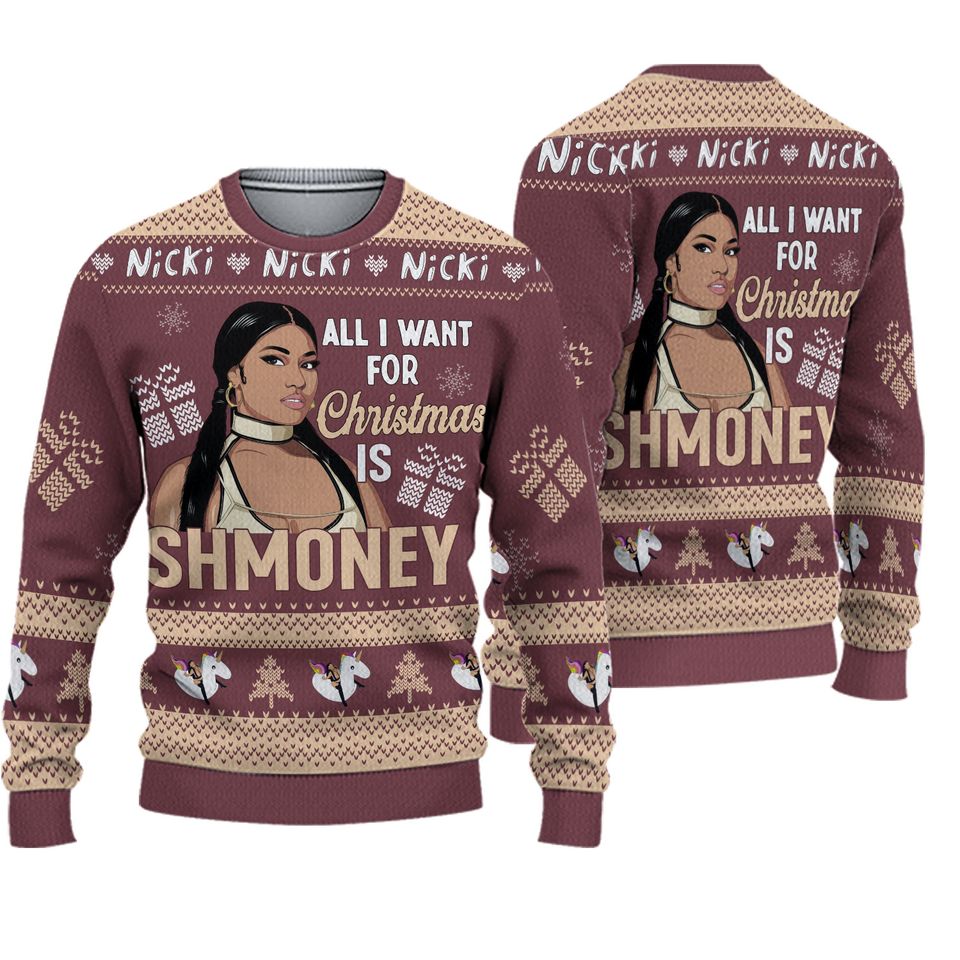 Nicki Minaj Shmoney Ugly Christmas Sweater