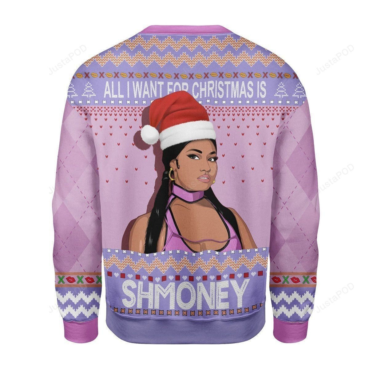 Nicki Minaj Ugly Christmas Sweater Adult 3D Funny Matching for family