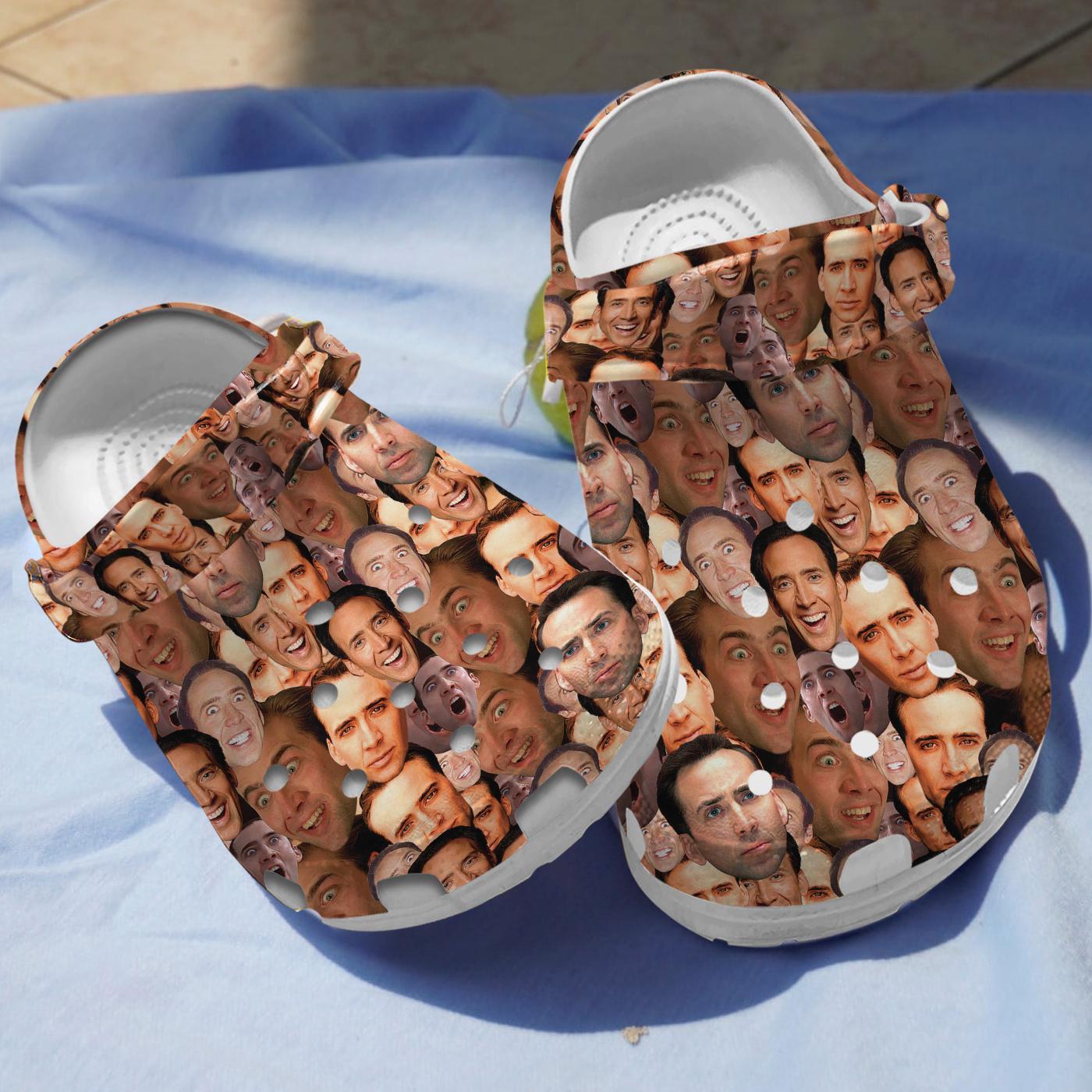 Nicolas Cage Actor Crocs Crocband Clogs Shoes Comfortable For Men Women and Kids
