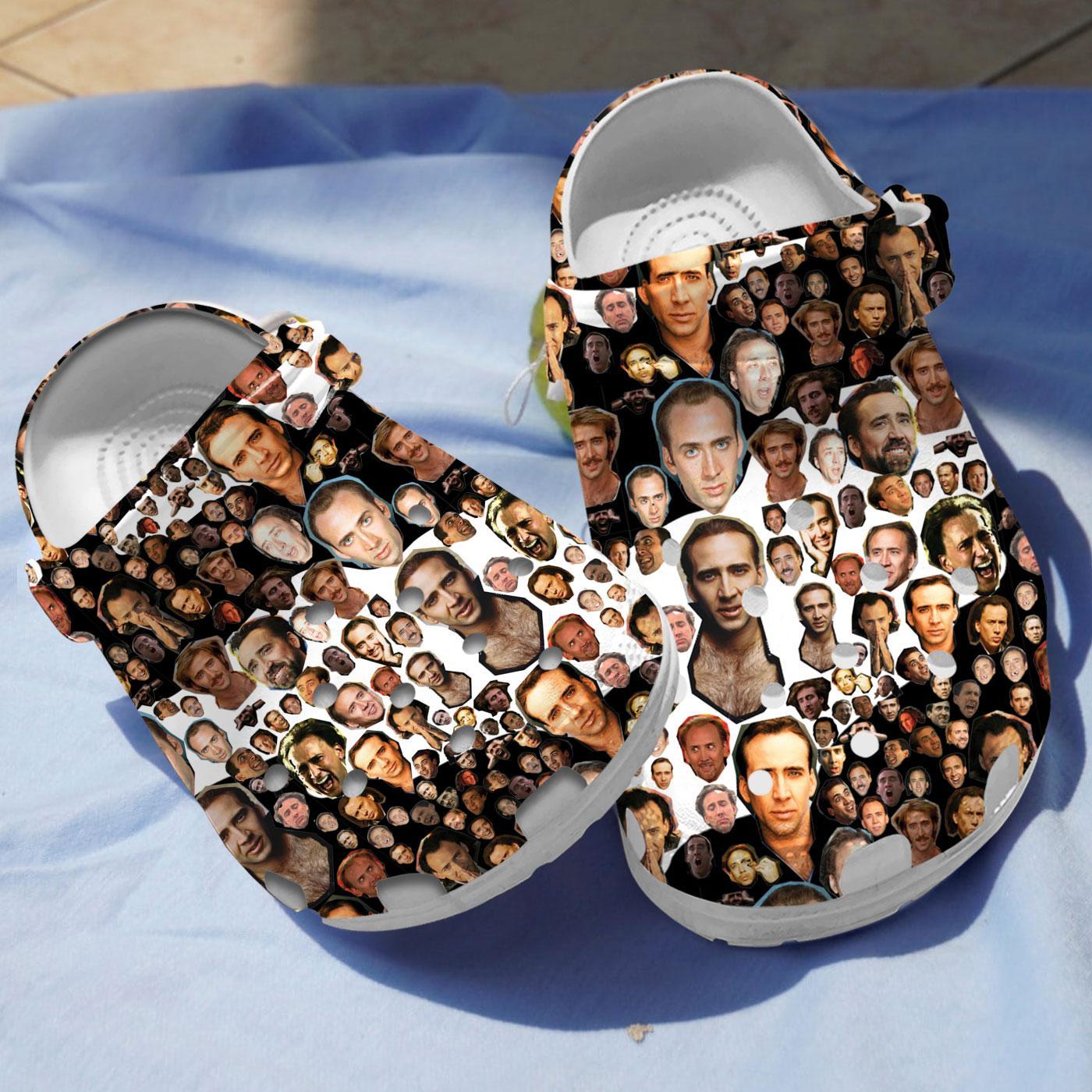 Nicolas Cage Actor Crocs Crocband Clogs Shoes Comfortable For Men Women and Kids