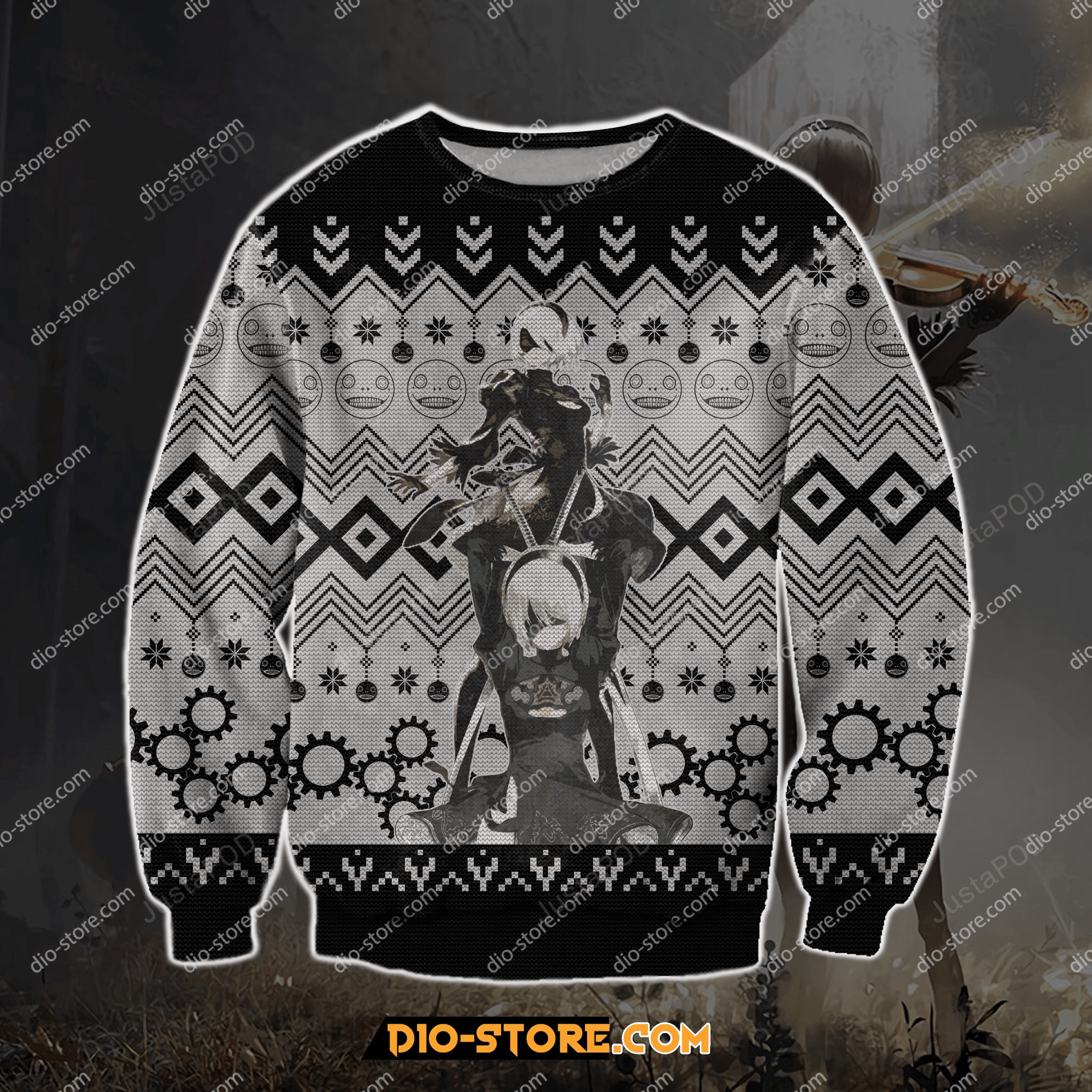 Nier Automata Ugly Christmas Sweater Adult 3D Funny Matching for family