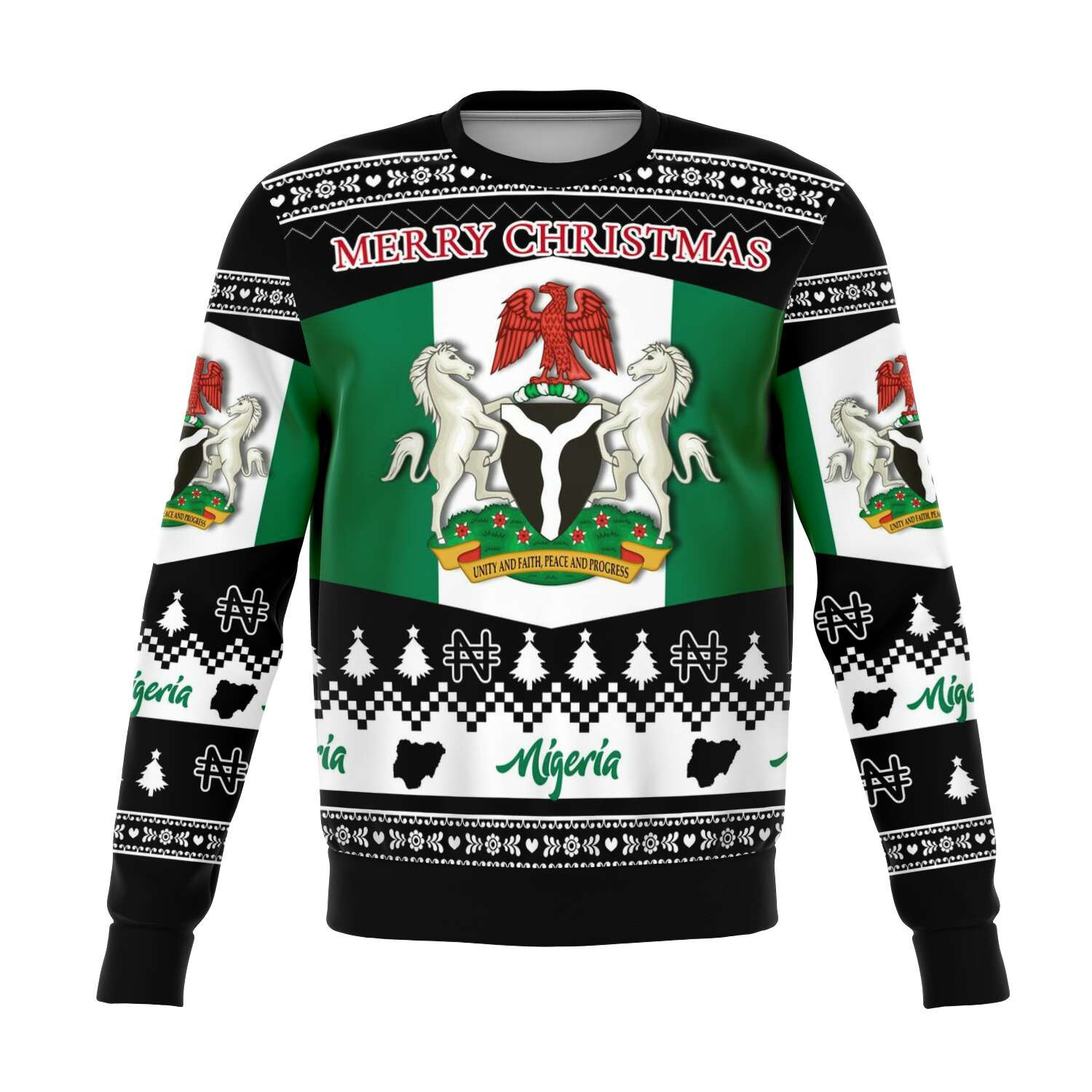 Nigeria Ugly Christmas Sweater Adult 3D Funny Matching for family