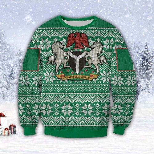 Nigeria Ugly Christmas Sweater Adult 3D Funny Matching for family