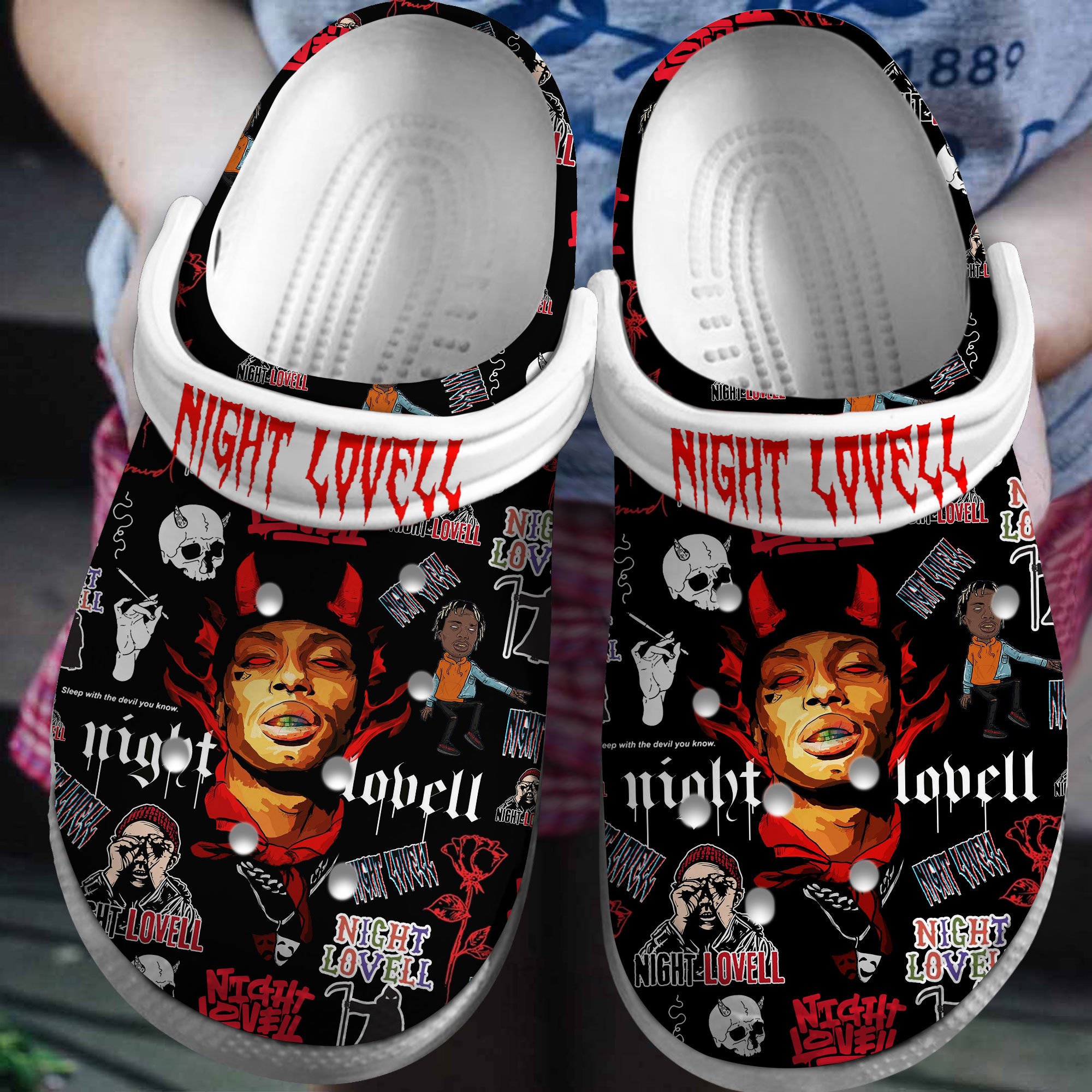 Night Lovell Music Crocs Crocband Clogs Shoes Comfortable For Men Women and Kids
