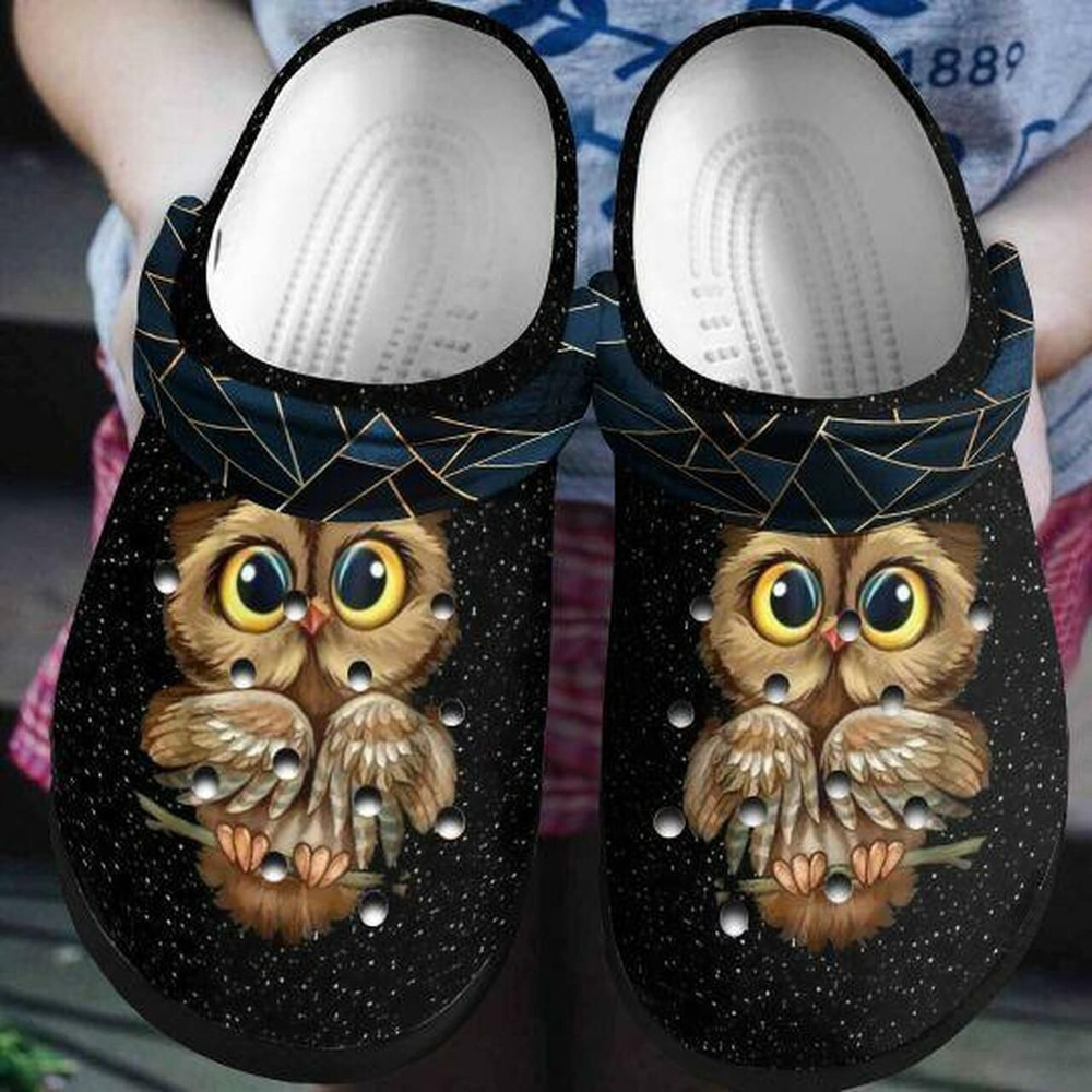Night Owl Sky Night Personalized Flower Gift For Lover Rubber clog Shoes Comfy Footwear