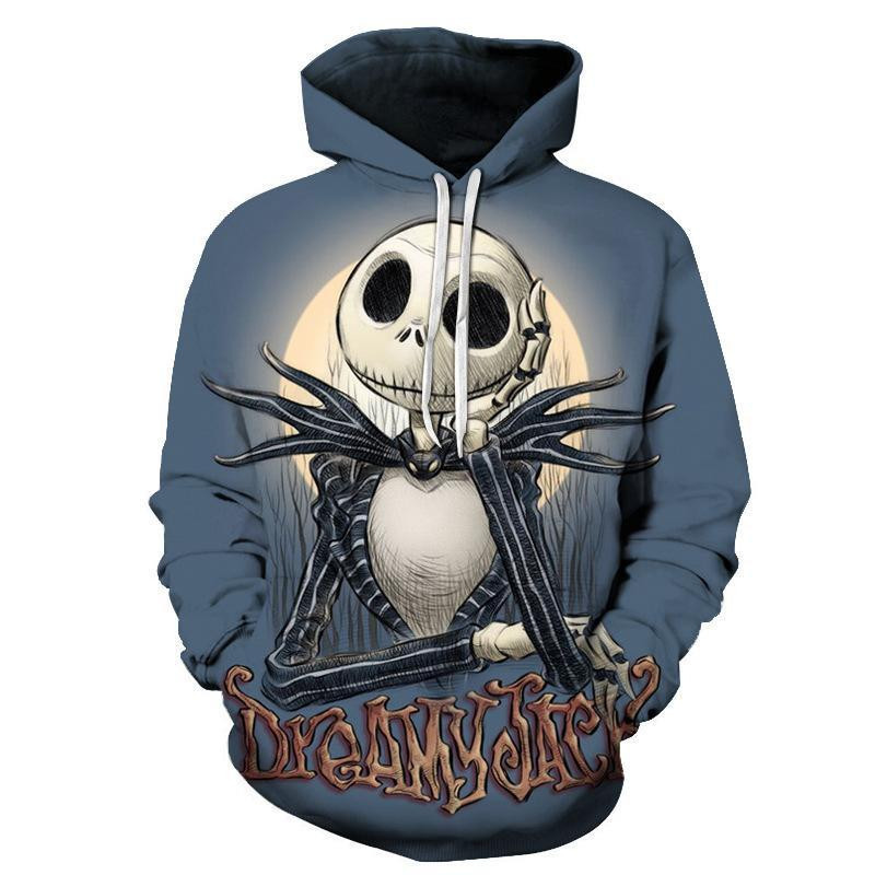 Nightmare Before Christmas Dreamy Jack 3D All Over Print Hoodie, Zip Hoodie