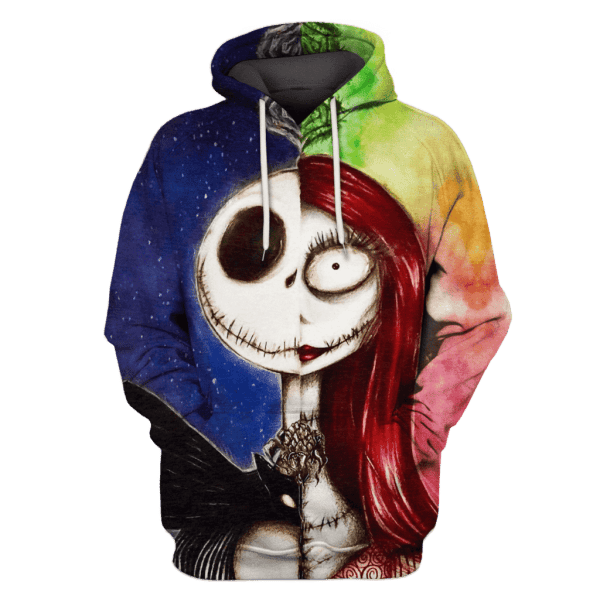Nightmare Before Christmas Jack And Sally 3D All Over Print Hoodie, Zip Hoodie