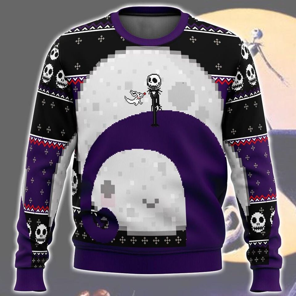 Nightmare Before Christmas Jack Moon Ugly Sweater