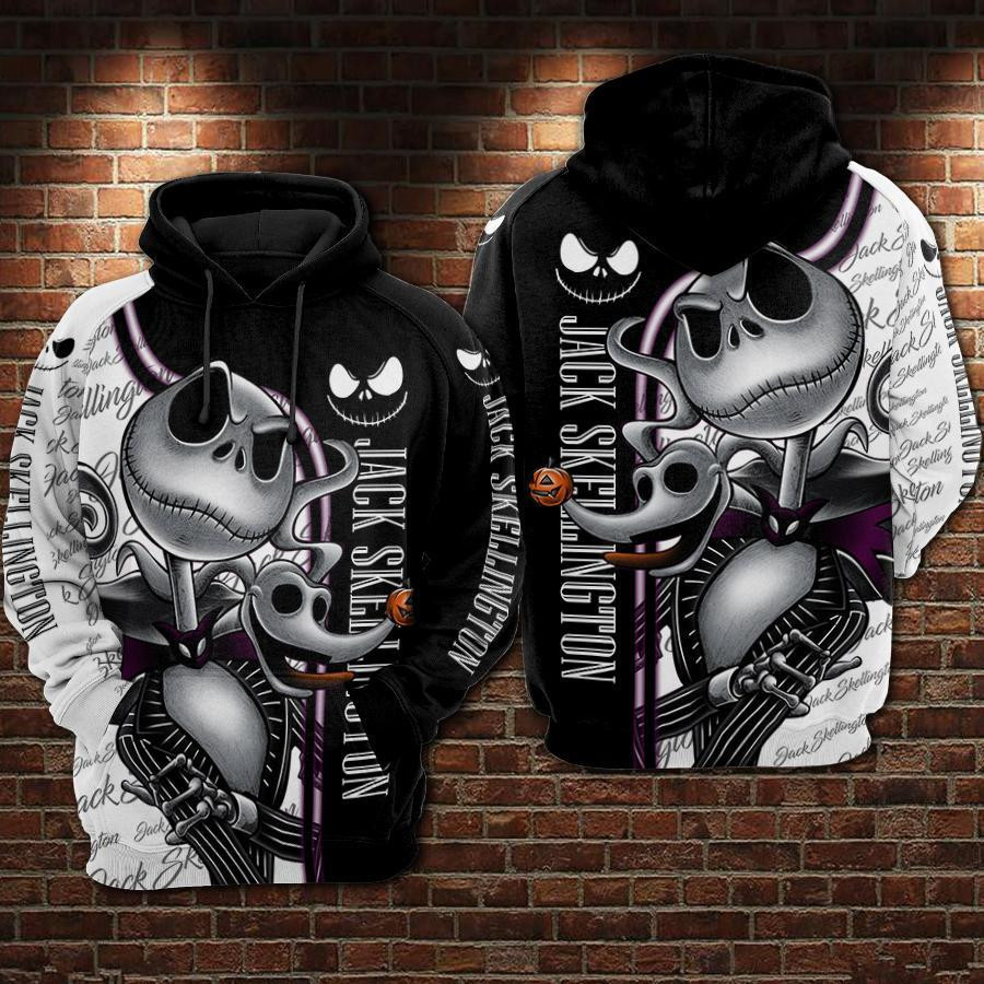 Nightmare Before Christmas Jack Skellington 3D All Over Print Hoodie, Zip Hoodie
