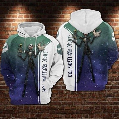 Nightmare Before Christmas Jack Skellington 3D All Over Print Hoodie, Zip Hoodie