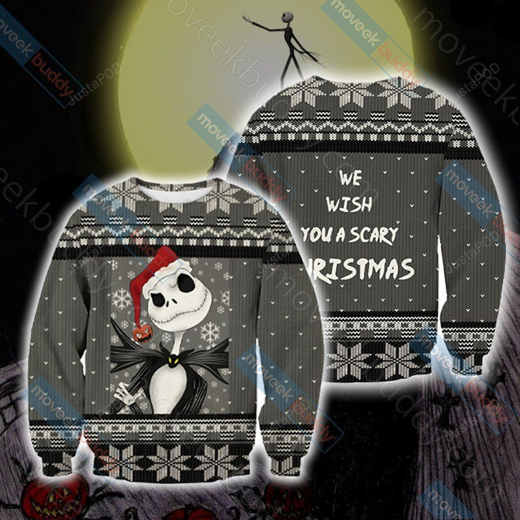 Nightmare Before Christmas Ugly Christmas Sweater Adult 3D Funny Matching for family