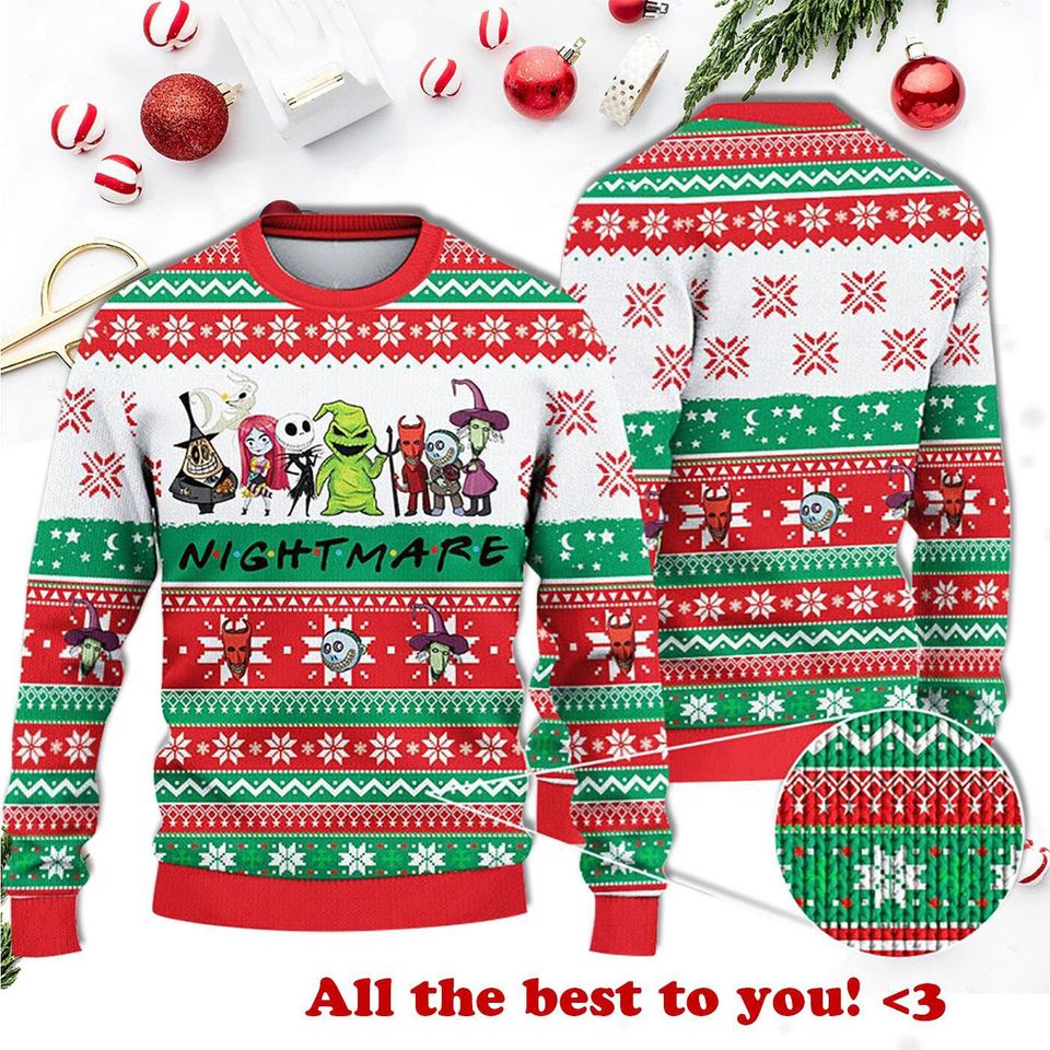 Nightmare Before Christmas Ugly Sweater - Festive Apparel