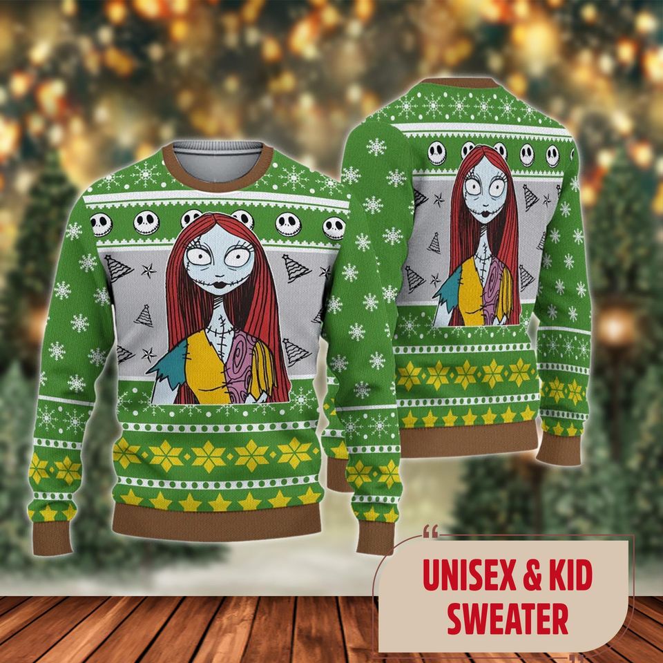 Nightmare Before Christmas Ugly Sweater, Sally and Jack Shirt