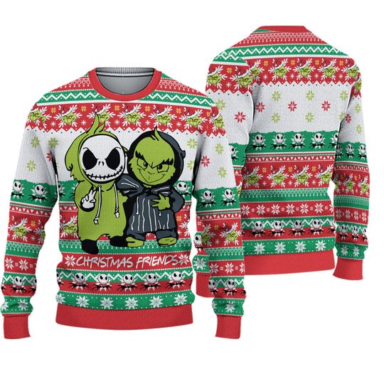 Nightmare Before Grinchmas Christmas Sweater - Image 2