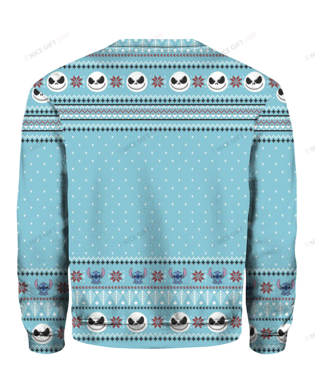 Nightmare Before Stitch Ugly Christmas Sweater Adult 3D Funny Matching for family - Image 3
