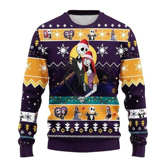 Nightmare Before Xmas Full Ugly Christmas Sweater - Image 5