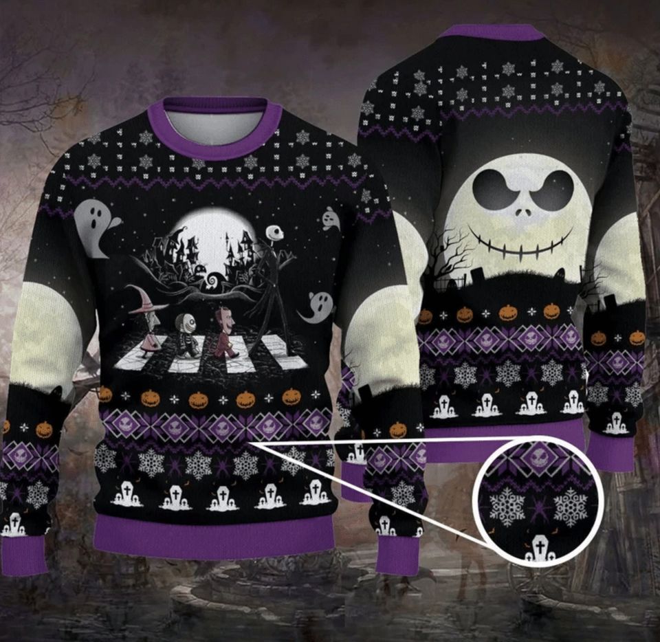 Nightmare Before Xmas The Abbey Road Christmas 3D Sweater