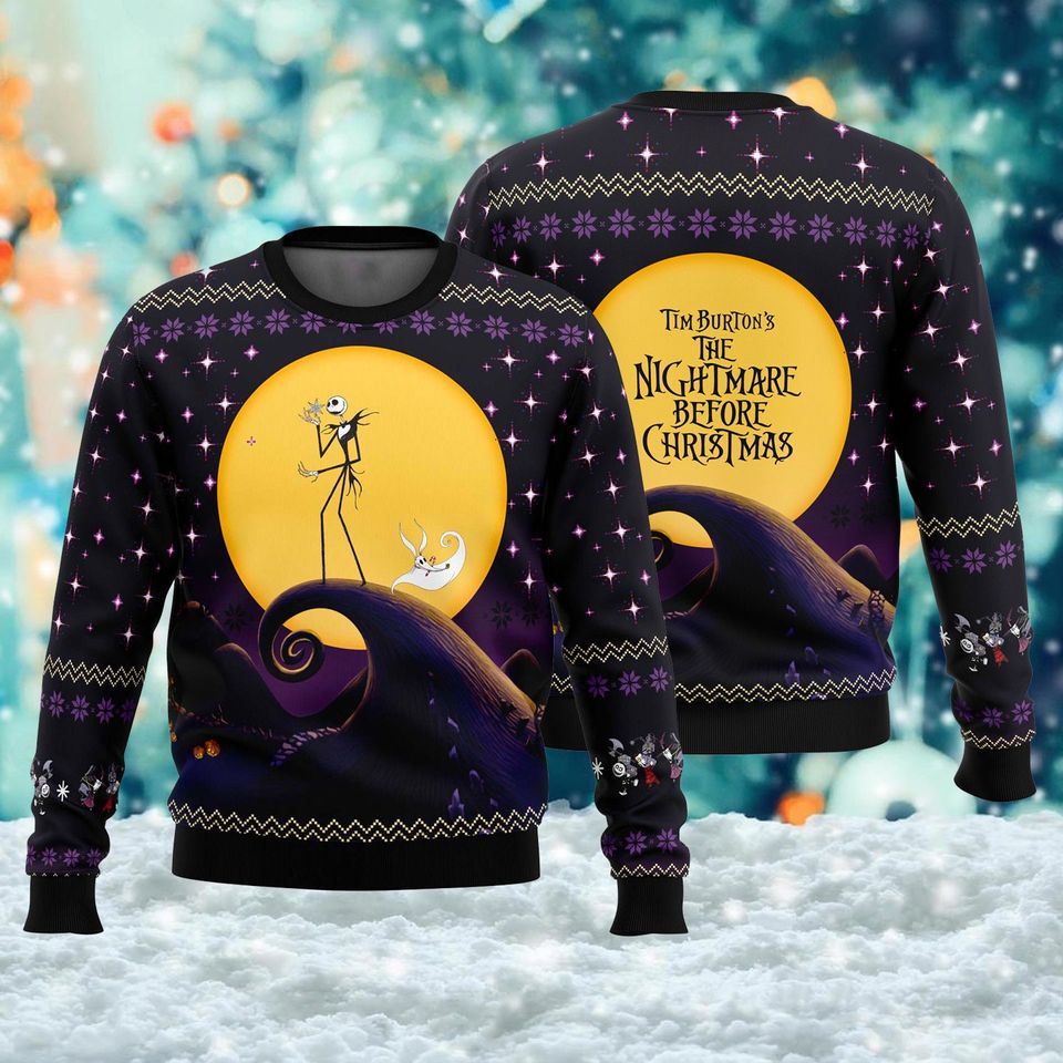 Nightmare Christmas Ugly Christmas Sweater - Ideal for Horror Movie Fans
