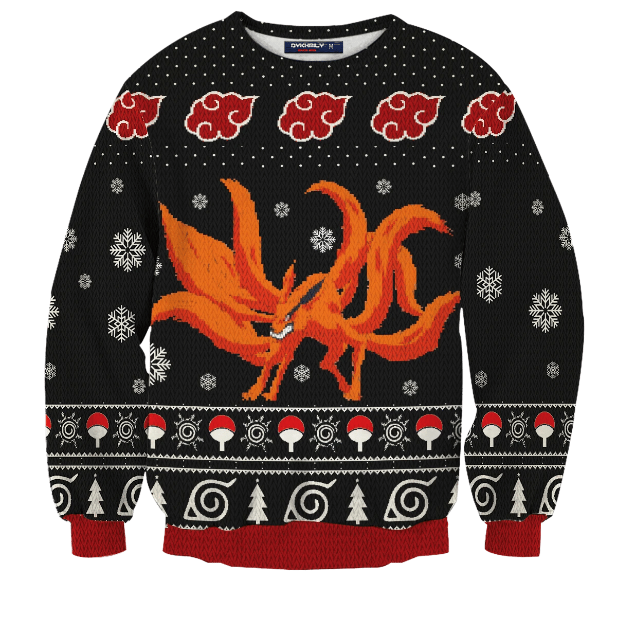Nine Tailed Ugly Christmas Sweater Adult 3D Funny Matching for family