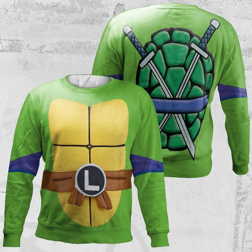 Ninja Hero Blue Turtle ,Turtle Halloween Costume 3D Sweatshirt