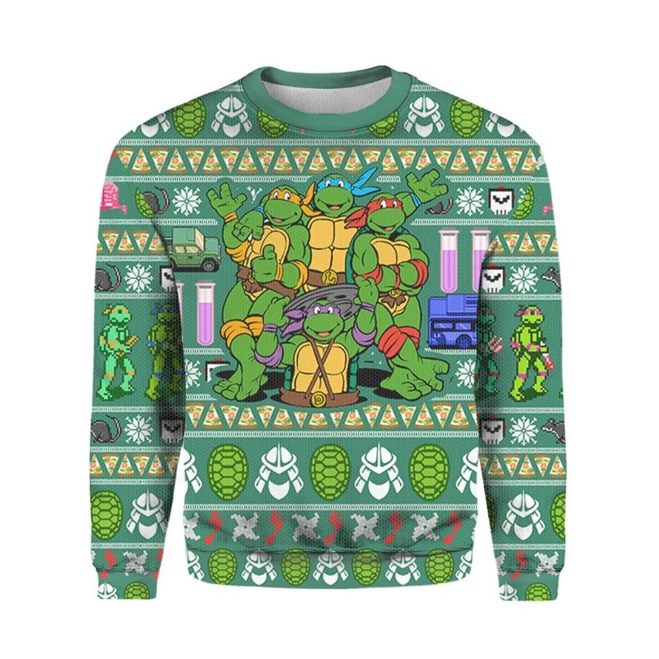 Ninja Turtles Ugly Christmas Sweater All Over Print 3D Sweater