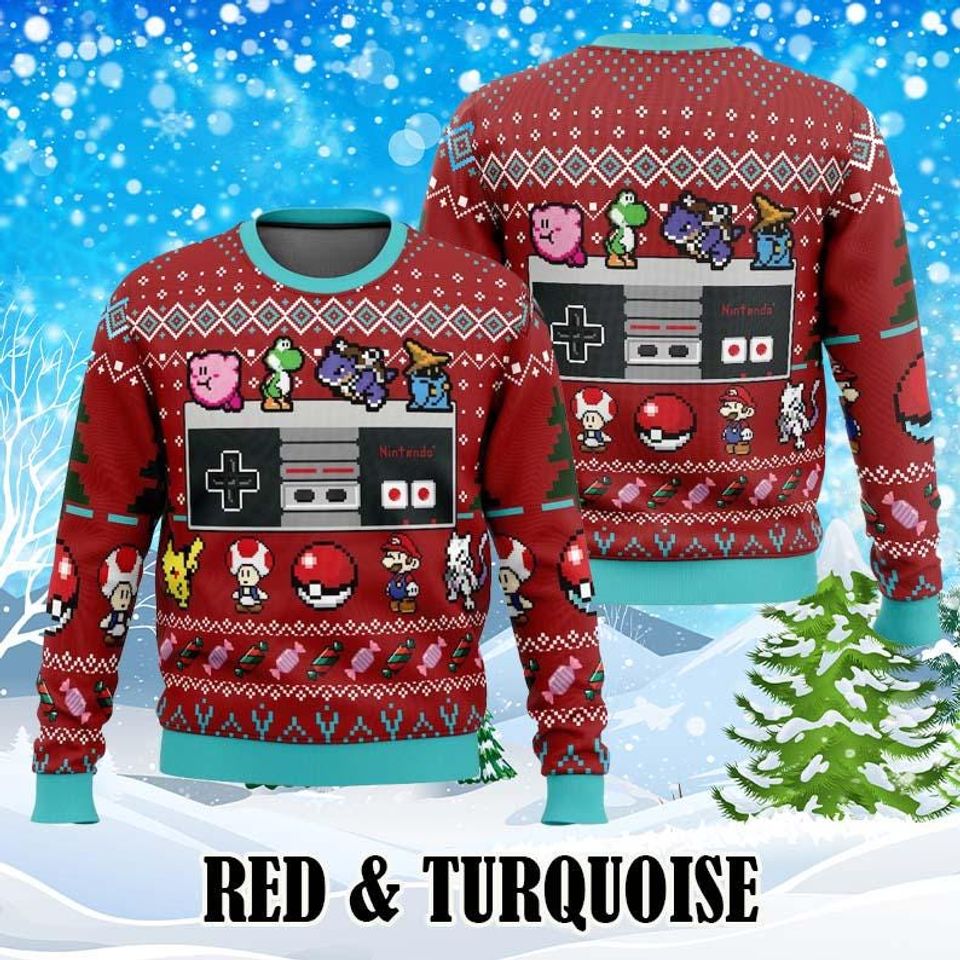 Nintendo Controller Christmas Sweater