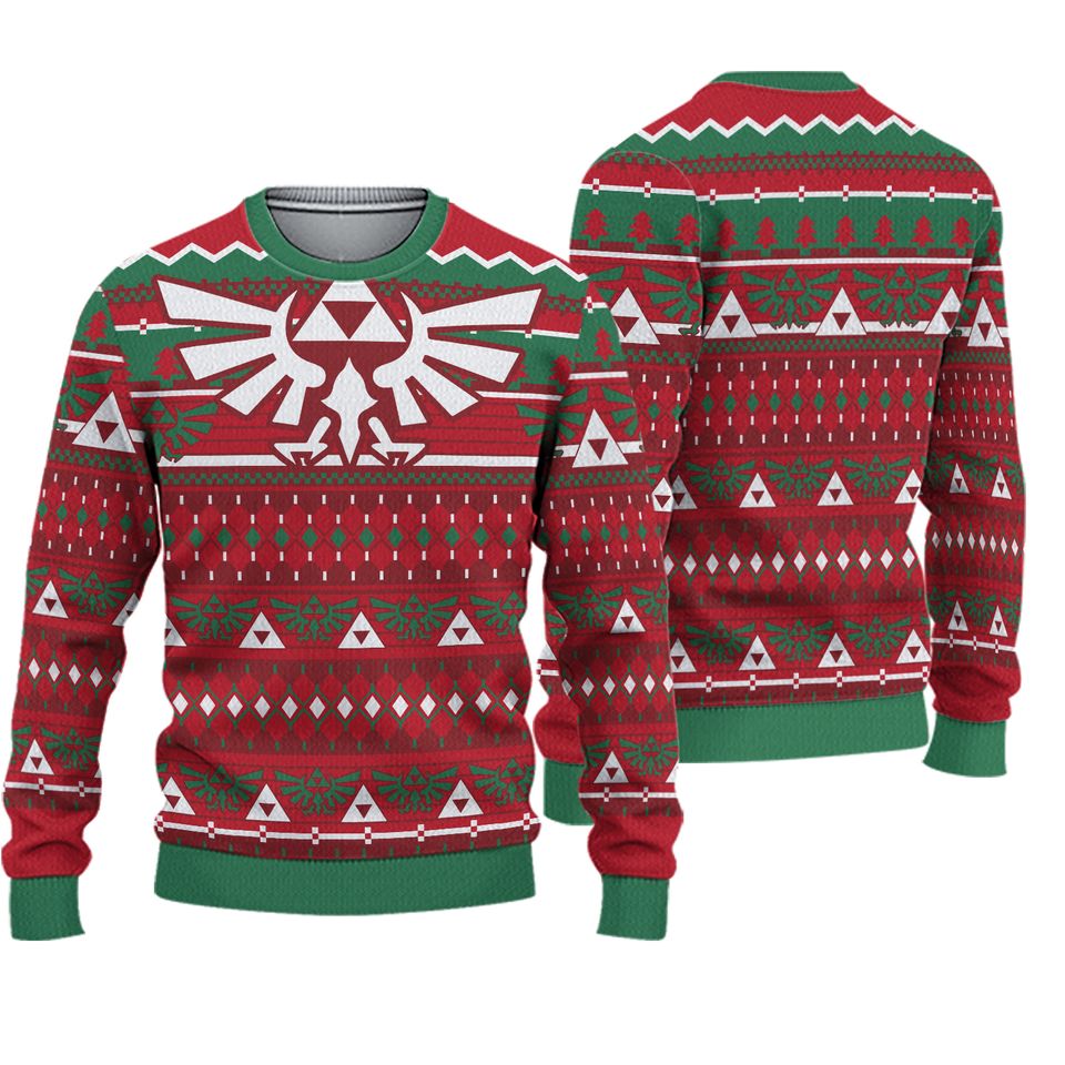 Nintendo The Legend of Zelda Emblem Ugly Christmas Sweater