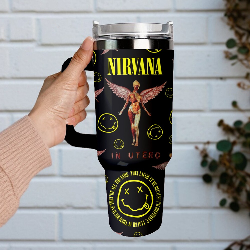 Nirvana Band Custom Stanley Cup 40 oz 30 oz Tumbler With HandleTVC2301131 - Image 4