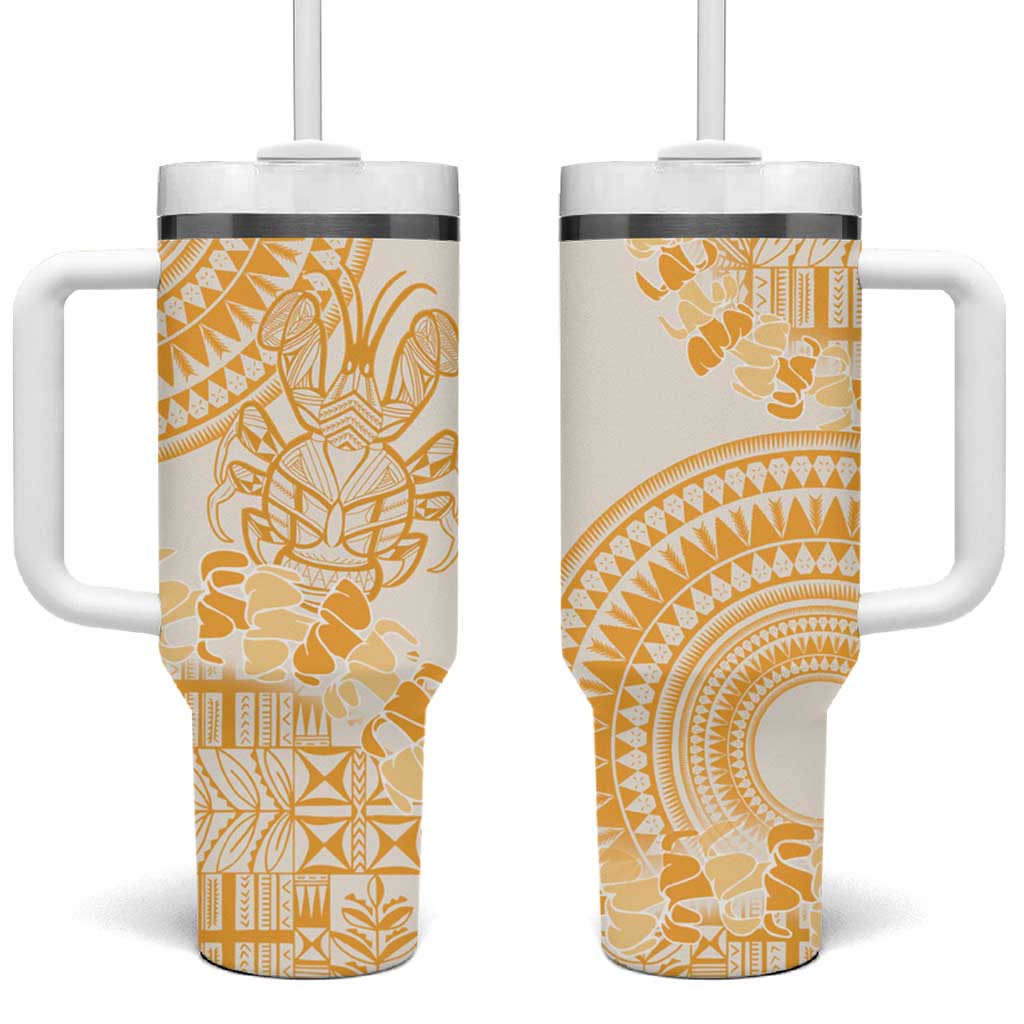 Niue Language Week The Rock Coconut Crab Siapo Gold Pastel Custom Stanley Cup 40 oz 30 oz Tumbler With HandleTVC2301374