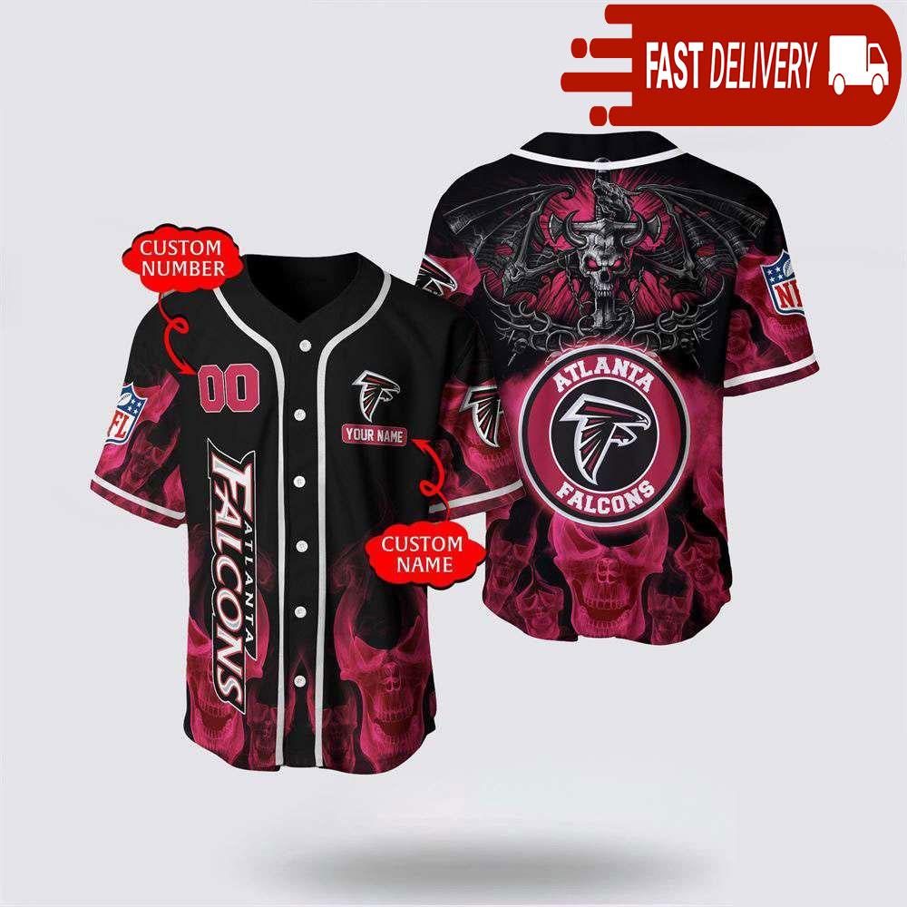 NLF Atlanta Falcons Personalized Baseball Jersey With Name And Number