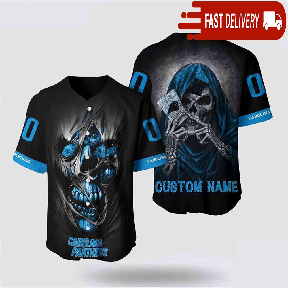 NLF Carolina Panthers Baseball Jersey Alchemy Grim Reaper Design Your Own Shirt
