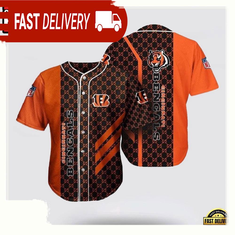 NLF Cincinnati Bengals All Over Print  Baseball Jersey Shirt