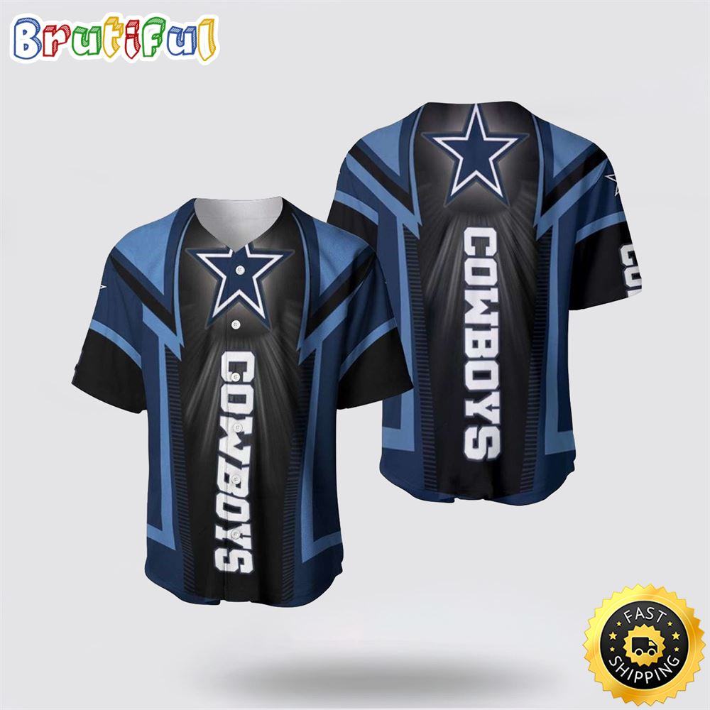 NLF Dallas Cowboys Baseball Jersey American Football Champion Symbol Black Blue Jersey Shirt