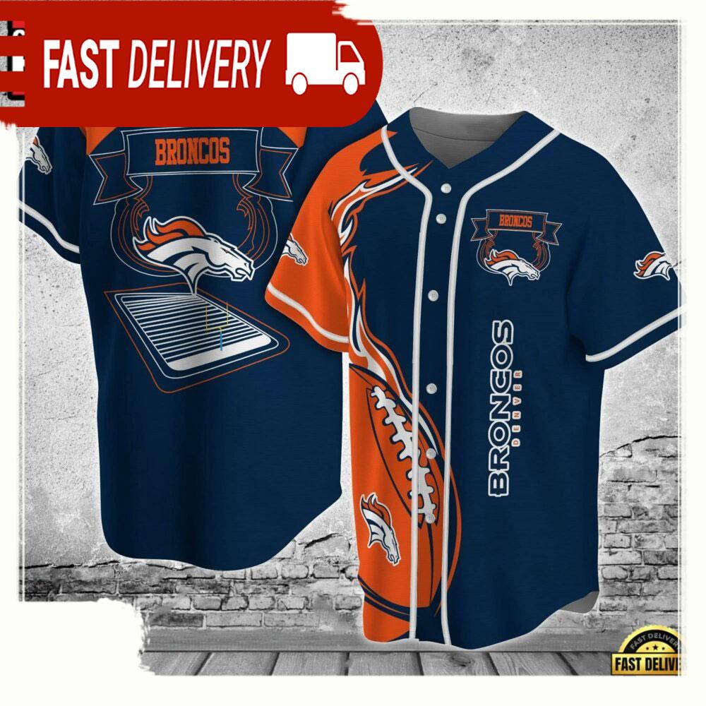 NLF Denver Broncos  Baseball Jersey Shirt