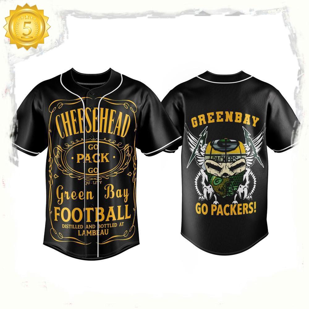 NLF Green Bay Packers Go Packers Baseball Jersey