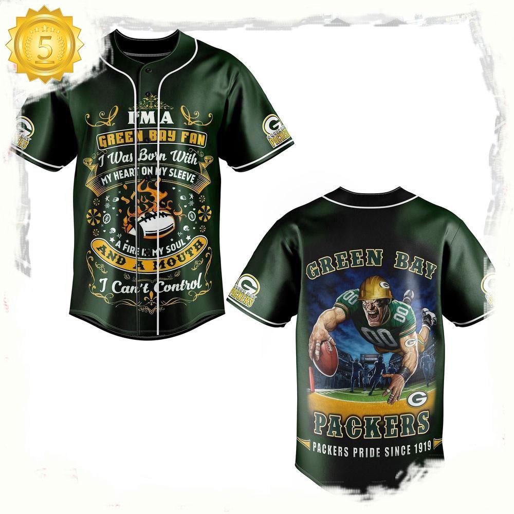 NLF Green Bay Packers Pride Since 1919 Baseball Jersey